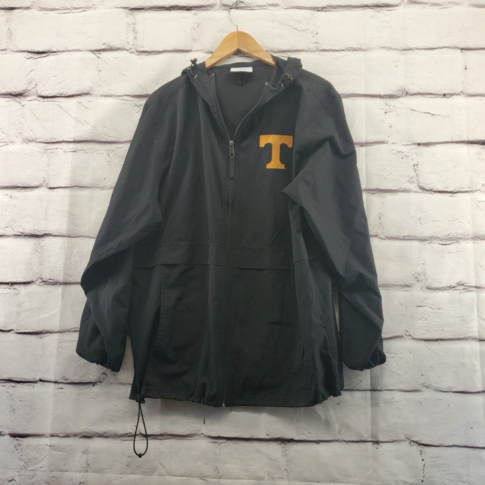 Champion Black Windbreaker with Orange Logo